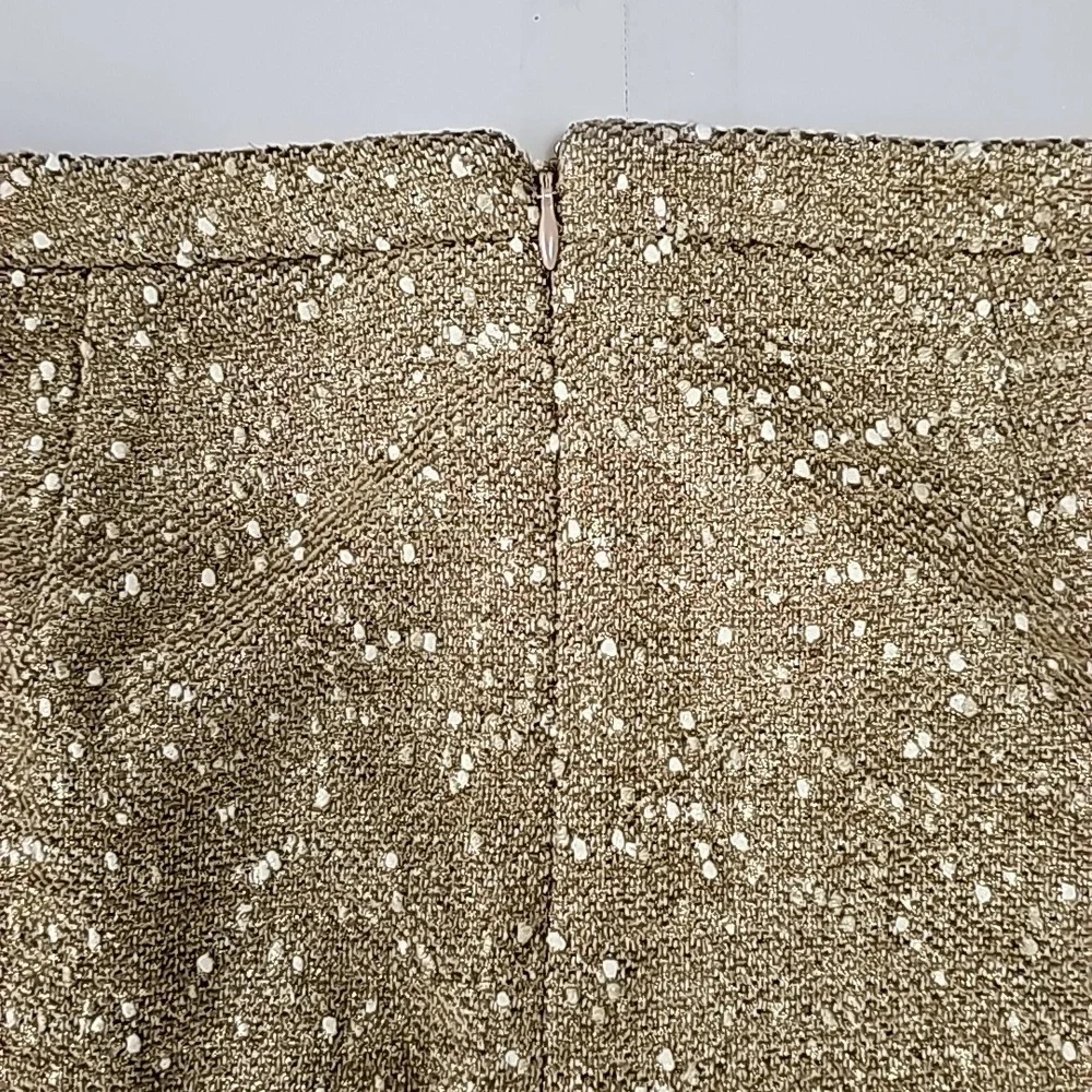 Apt 9‎ Skirt Mini Lined Skirt Gold Texture Khaki Size 8 NWT